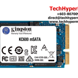 Kingston KC600 mSATA 512GB Drive (SATA Rev. 3.0 (6Gb/s), 550MB/s Read and 520MB/s Write)