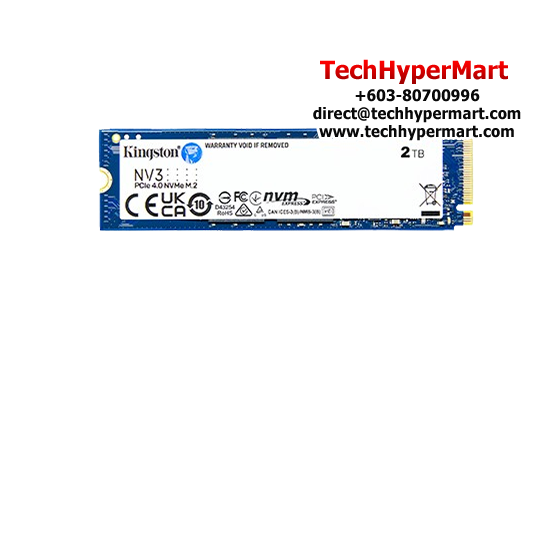 Kingston NV3 M.2 2280 PCIe 2TB Drive (PCIe NVMe 4.0 x4, 6000MB/s Read and 5000MB/s Write)