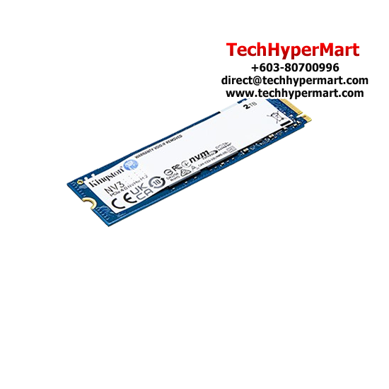 Kingston NV3 M.2 2280 PCIe 2TB Drive (PCIe NVMe 4.0 x4, 6000MB/s Read and 5000MB/s Write)