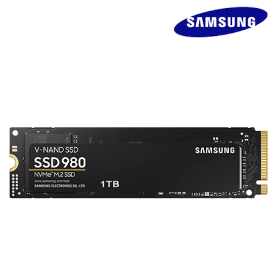 Samsung 980 M.2 1TB SSD (MZ-V8V1T0BW, 1TB, Read 2900MB/s, Write 1300MB/s, PCIe 3.0)