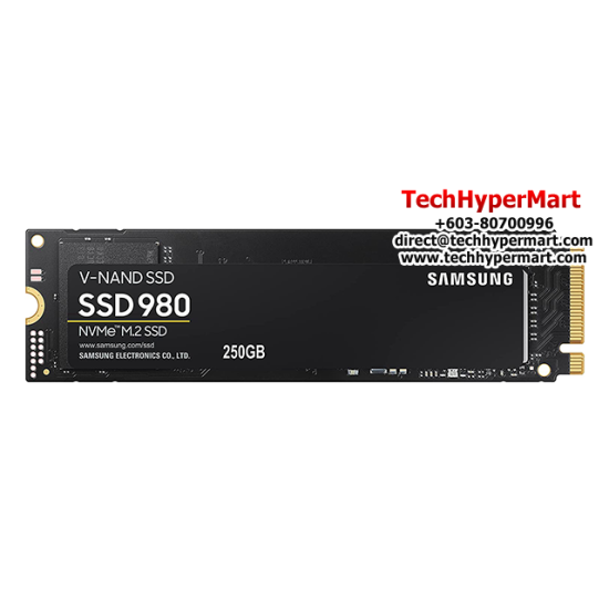 Samsung 980 M.2 250GB SSD (MZ-V8V250BW, 250GB, Read 2900MB/s, Write 1300MB/s, PCIe 3.0)