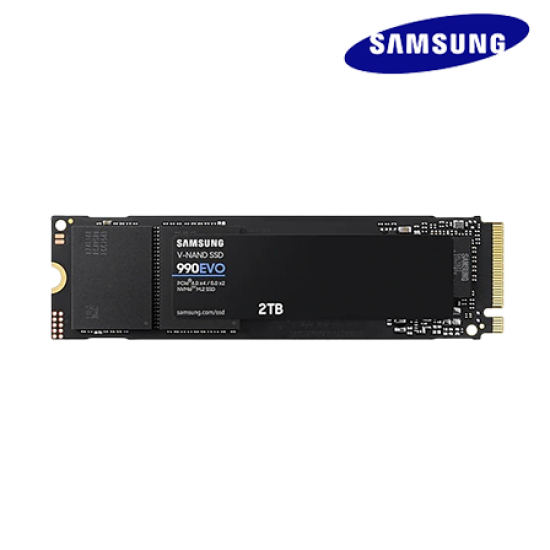Samsung 990 EVO M.2 2TB SSD (MZ-V9E2T0BW, 2TB, Read 5000MB/s, Write 4200MB/s, PCIe 4.0)