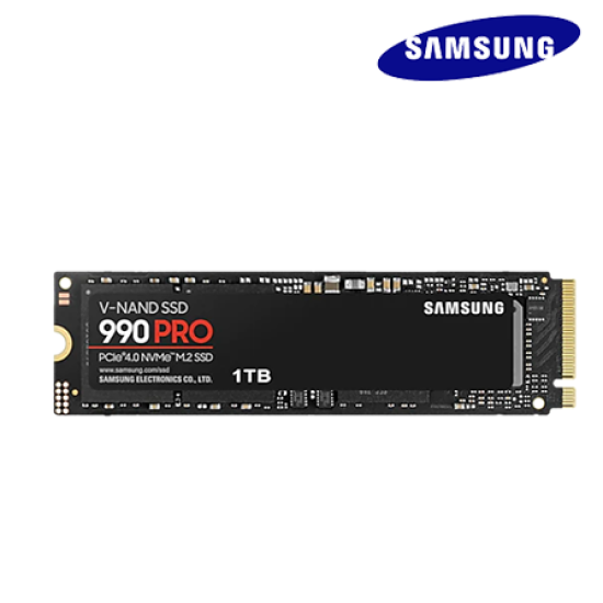 Samsung 990 Pro M.2 PCIe 4.0 1TB SSD (MZ-V9P1T0BW, 1TB, Read 7450MB/s, Write 6900MB/s, PCIe 4.0)