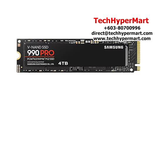 Samsung 990 Pro M.2 PCIe 4.0 4TB SSD (MZ-V9P4T0BW, 4TB, Read 7450MB/s, Write 6900MB/s, PCIe 4.0)