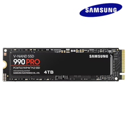 Samsung 990 Pro M.2 PCIe 4.0 4TB SSD (MZ-V9P4T0BW, 4TB, Read 7450MB/s, Write 6900MB/s, PCIe 4.0)
