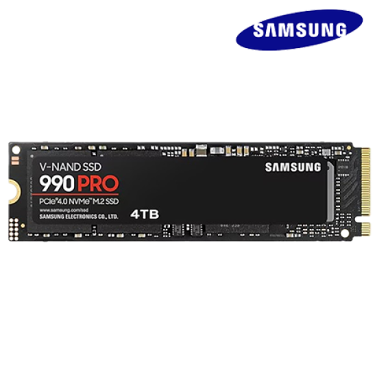 Samsung 990 Pro M.2 PCIe 4.0 4TB SSD (MZ-V9P4T0BW, 4TB, Read 7450MB/s, Write 6900MB/s, PCIe 4.0)