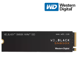 WD Black SN850X 1TB SSD (WDS100T2X0E), 1TB, Step up to NVMe Performance, Read 7300MB/s, Write 6300MB/s)