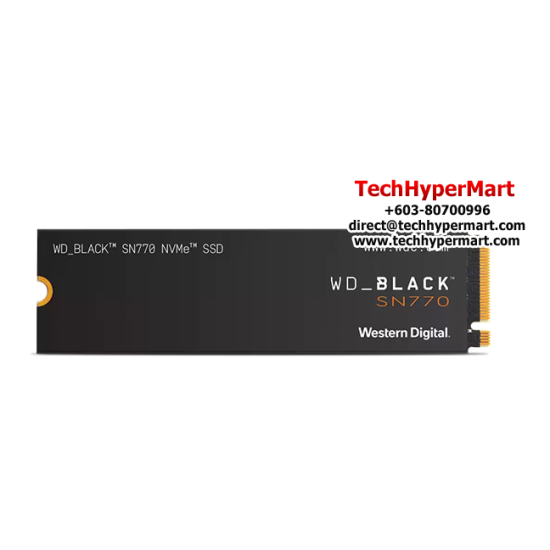 WD Black SN770 2TB SSD (WDS200T3X0E), 2TB, Step up to NVMe Performance, Read 5000MB/s, Write 4000MB/s)