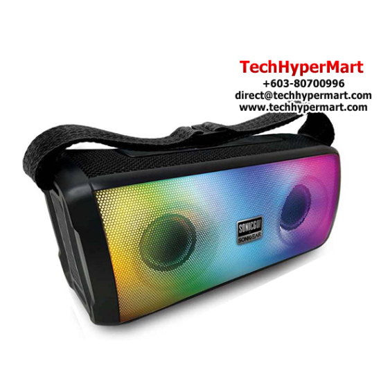 SonicGear SONICGO! 3 RGB Speaker (20watts, Bluetooth 5.3, 2 x 52mm driver, 120Hz ~ 20KHz)