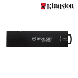 Kingston IronKey D300 Encrypted 16GB USB Flash Drive (16GB of Capacity, USB 3.0)