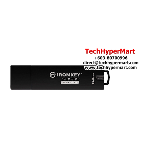 Kingston IronKey D300 Encrypted 64GB USB Flash Drive (64GB of Capacity, USB 3.0)