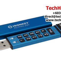 Kingston IronKey Keypad 200 64GB USB Flash Drive (64GB of Capacity, USB Type-A)
