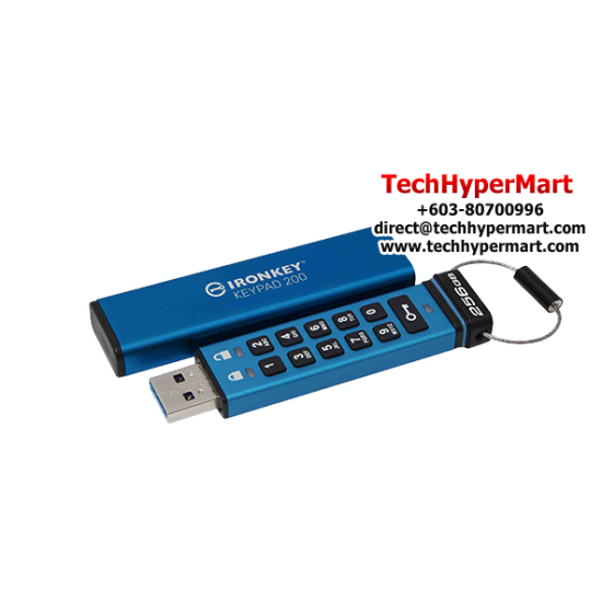 Kingston IronKey Keypad 200 256GB USB Flash Drive (256GB of Capacity, USB 3.2 Gen 1) Kingston IronKey Keypad 200 256GB USB Flash Drive (256GB of Capacity, USB 3.2 Gen 1)