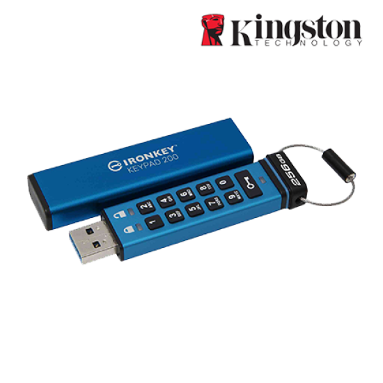 Kingston IronKey Keypad 200 256GB USB Flash Drive (256GB of Capacity, USB 3.2 Gen 1)