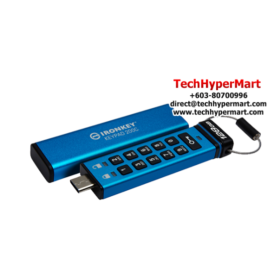 Kingston IronKey Keypad 200 128GB USB Flash Drive (128GB of Capacity, USB 3.2 Gen 1)