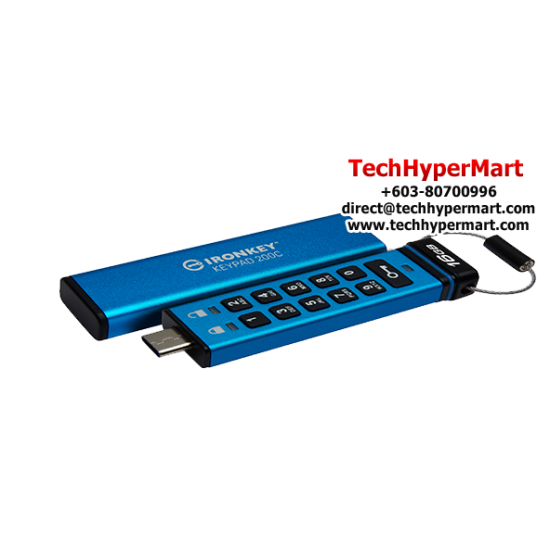 Kingston IronKey Keypad 200C 16GB USB Flash Drive (16GB of Capacity, USB 3.2 Gen 1)