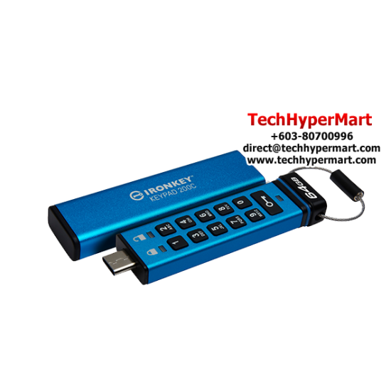 Kingston IronKey Keypad 200C 64GB USB Flash Drive (64GB of Capacity, USB 3.2 Gen 1) Kingston IronKey Keypad 200C 64GB USB Flash Drive (64GB of Capacity, USB 3.2 Gen 1)