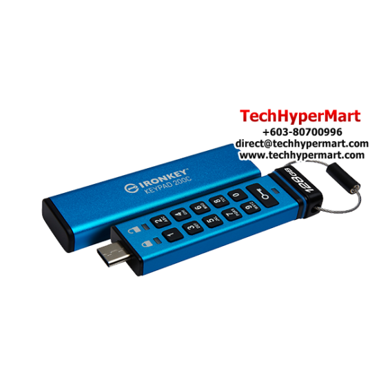 Kingston IronKey Keypad 200C 128GB USB Flash Drive (128GB of Capacity, USB Type-C)
