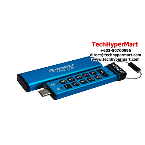 Kingston IronKey Keypad 200C 256GB USB Flash Drive (256GB of Capacity, USB 3.2 Gen 1)