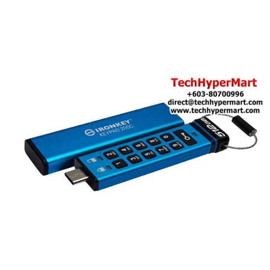 Kingston IronKey Keypad 200C 512GB USB Flash Drive (512GB of Capacity, USB Type-C)