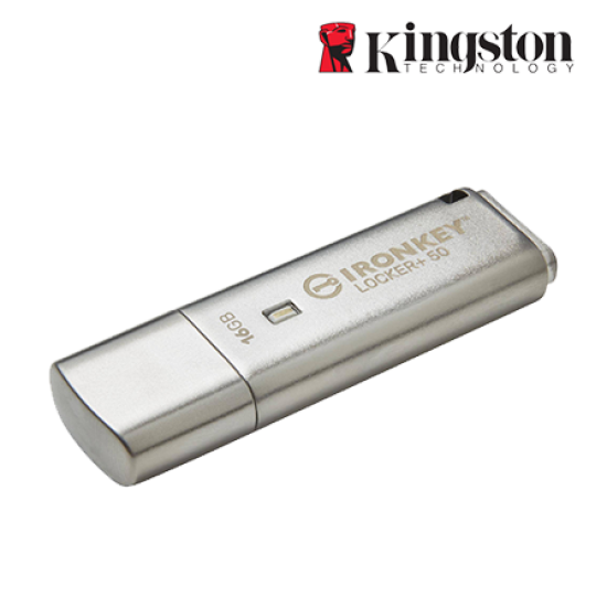 Kingston IronKey Locker Plus 50 16GB USB Flash Drive (16GB of Capacity, USB 3.2)