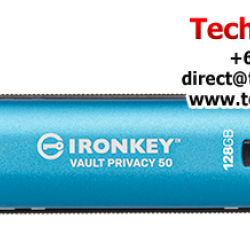 Kingston IronKey Vault Privacy 50 128GB USB Flash Drive (128GB of Capacity, USB 3.2)