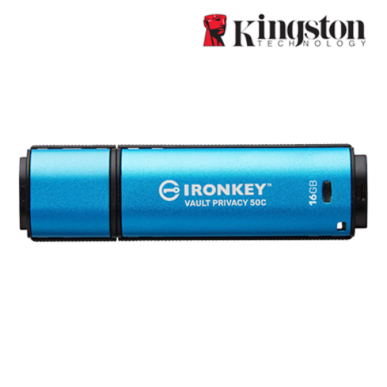 Kingston IronKey Vault Privacy 50 16GB USB Flash Drive (16GB of Capacity, USB Type-C)