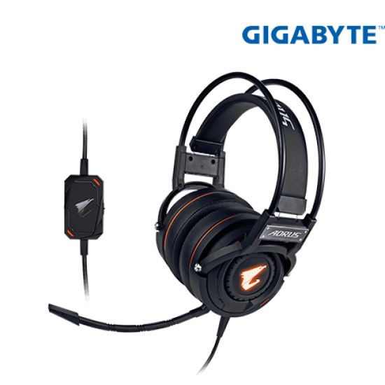 Gigabyte GP-AORUS H5 Gaming Headset (50mm Beryllium metal drivers, RGB Fusion-16.7M customizable lighting)