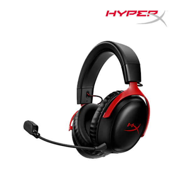 HyperX Cloud III Wireless Headset (77Z45AA Black, 77Z46AA Red, Dynamic 53mm, 10Hz–21Hz, Uni-directional, 16-Bit)