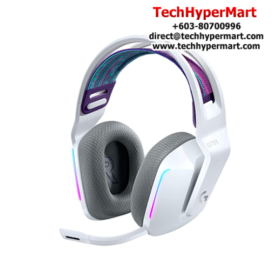 Logitech G733 LIGHTSPEED Wireless RGB Gaming Headset (Wireless and Lightweight, Front-facing Lighting, Vibrant Colors)