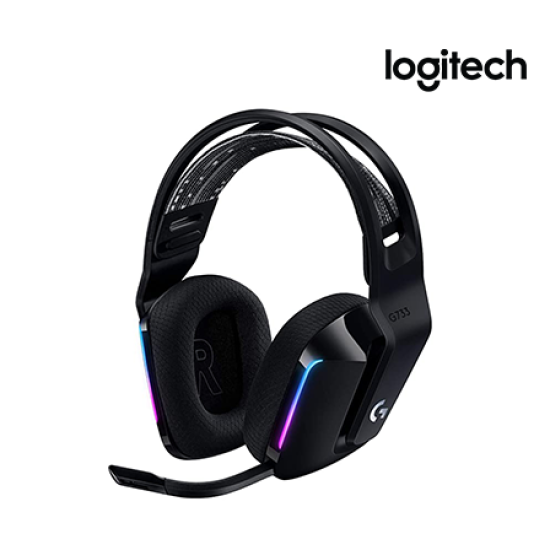 Logitech G733 LIGHTSPEED Wireless RGB Gaming Headset (Wireless and Lightweight, Front-facing Lighting, Vibrant Colors)