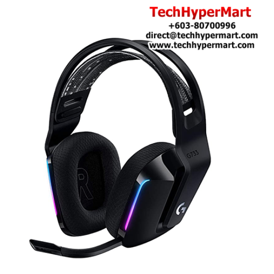 Logitech G733 LIGHTSPEED Wireless RGB Gaming Headset (Wireless and Lightweight, Front-facing Lighting, Vibrant Colors)