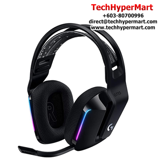 Logitech G733 LIGHTSPEED Wireless RGB Gaming Headset (Wireless and Lightweight, Front-facing Lighting, Vibrant Colors)