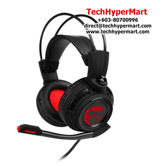 MSI DS502 Gaming Headset (High Quality Speakers, Strong vibration system, Omnidirectional Microphone)