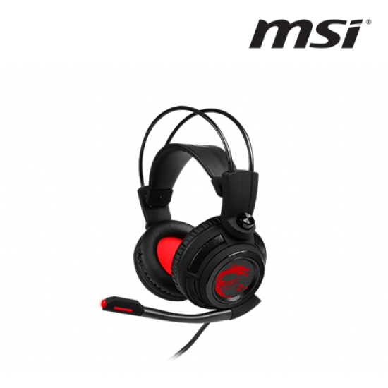 MSI DS502 Gaming Headset (High Quality Speakers, Strong vibration system, Omnidirectional Microphone)