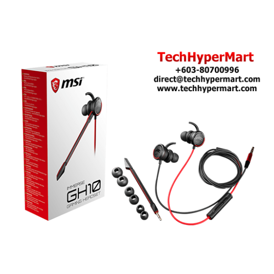 MSI IMMERSE GH10 Gaming Headset (20Hz – 20KHz, 100Hz to 10KHz, 3.5mm audio connector) MSI IMMERSE GH10 Gaming Headset (20Hz – 20KHz, 100Hz to 10KHz, 3.5mm audio connector)