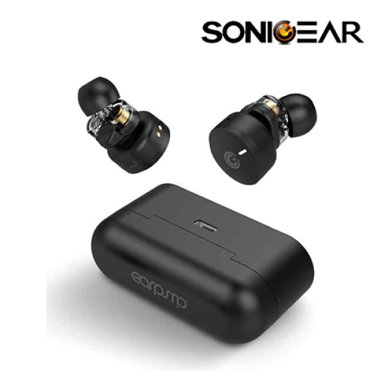 SonicGear EARPUMP TWS 7 HYPERBASS Earphone (6mm Drive, Up to 10m, Bluetooth 5.0, 500 mAh)