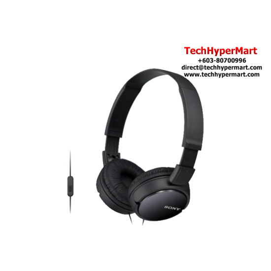 Sony MDR-ZX110AP Headphones (30mm dome drivers, 12Hz–22kHz frequency range)