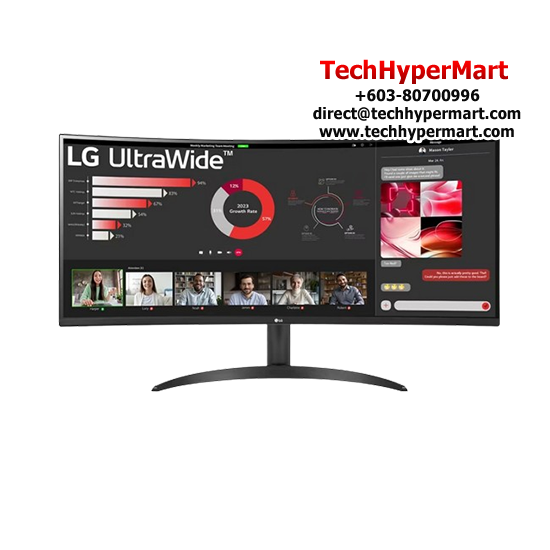 LG 34WR50QC 34" LED Monitor (VA, 3440 x 1440, 5ms, 300cd/m2, 100Hz, HDMI, DP)