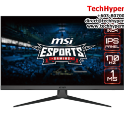 MSI G2722 27" Gaming Monitor (IPS, 1920 x 1080, 1ms , 250cd/m², 170Hz, HDMI, DP)