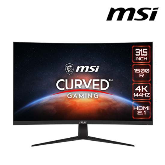 MSI G321CU 31.5" Gaming Monitor (Curve, 3840 x 2160, 4ms , 300cd/m², 144Hz, HDMI, DP)