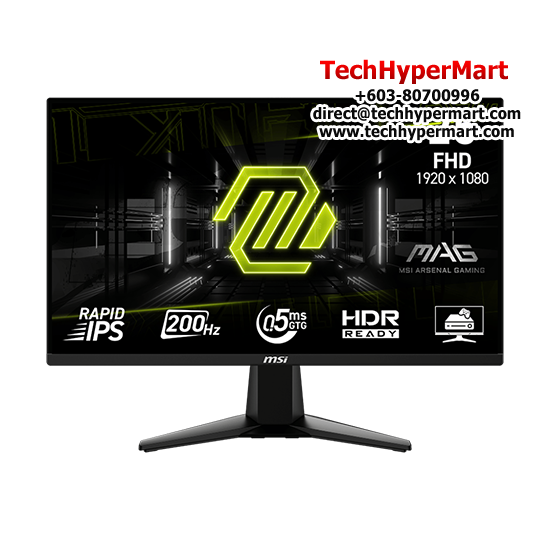 MSI MAG 255F E20 24.5" Gaming Monitor (IPS, 1920 x 1080, 0.5ms , 300cd/m², 200Hz, HDMI, DP)