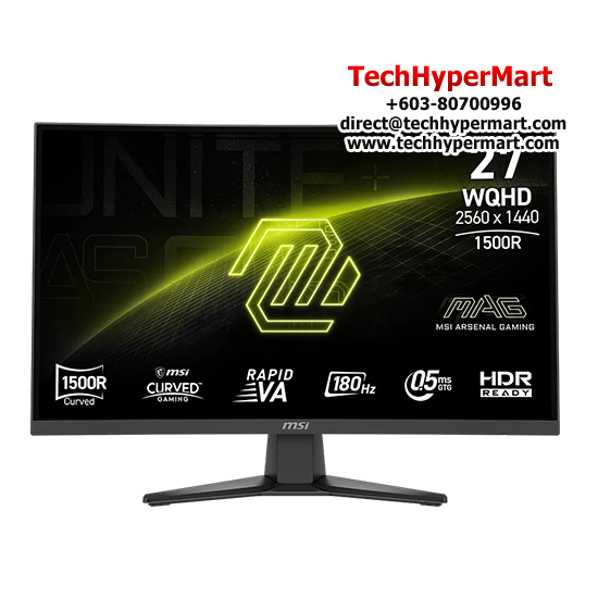 MSI MAG 275CQF E18 27" Gaming Monitor (VA, 2560 x 1440, 0.5ms , 250cd/m², 180Hz, HDMI, DP)