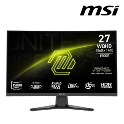 MSI MAG 275CQF E18 27" Gaming Monitor (VA, 2560 x 1440, 0.5ms , 250cd/m², 180Hz, HDMI, DP)
