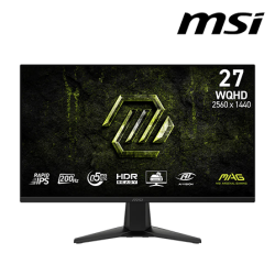 MSI MAG 275QF E20 27" Gaming Monitor (IPS, 2560 x 1440, 0.5ms , 300cd/m², 200Hz, HDMI, DP)