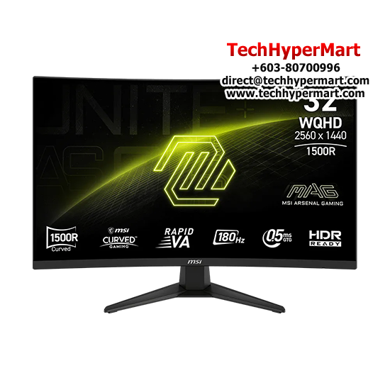 MSI MAG 321CQF E18 31.5" Gaming Monitor  (VA, 2560 x 1440, 0.5ms , 300cd/m², 144Hz, HDMI, DP)