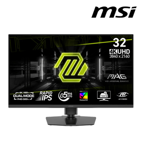 MSI MAG 322URDF E16 31.5" Gaming Monitor  (IPS, 3840 x 2160, 0.5ms , 400cd/m², 320Hz, HDMI, DP)