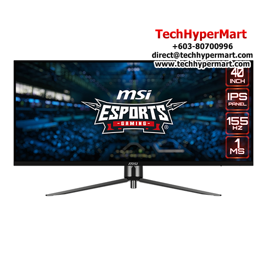 MSI MAG401QR 40" Gaming Monitor (IPS, 3440 x 1440, 1ms , 400cd/m², 155Hz, HDMI, DP)