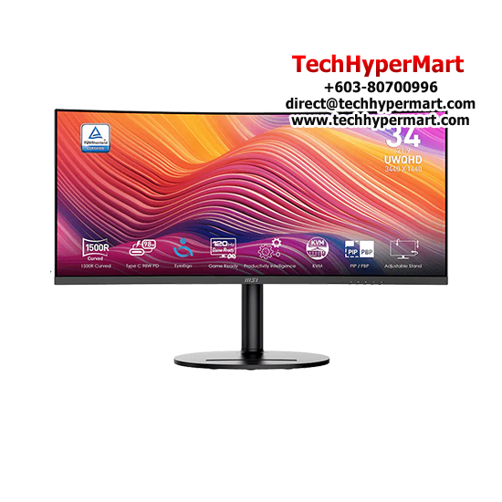 MSI MODERN MD342CQP 34" Monitor (VA, 3440 x 1440, 1ms , 300cd/m², 120Hz, HDMI, DP, USB)