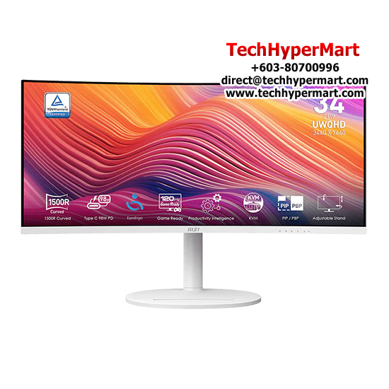 MSI MODERN MD342CQPW 34" Monitor  (VA, 3440 x 1440, 1ms , 300cd/m², 120Hz, HDMI, DP, USB)